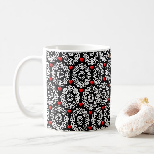 Valentinstag-Tasse Kaffeetasse (Mit Donut)