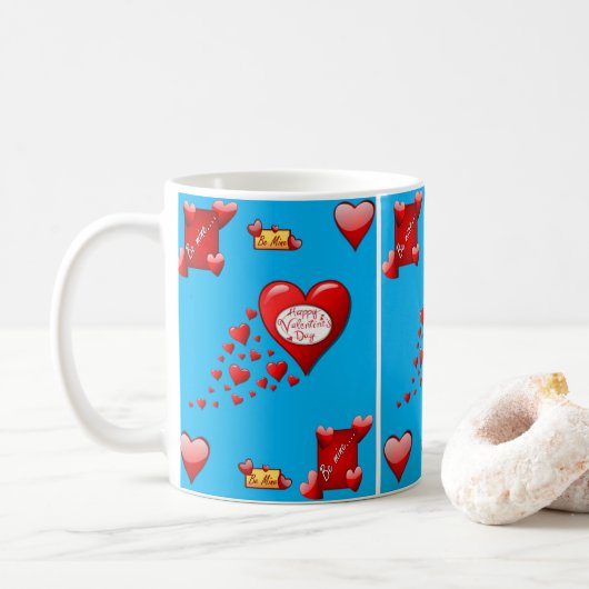 Valentinstag-Tasse Kaffeetasse (Mit Donut)