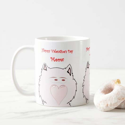 Valentinstag-Tasse Kaffeetasse (Mit Donut)