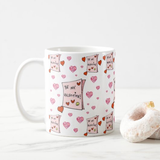 Valentinstag-Tasse Kaffeetasse (Mit Donut)