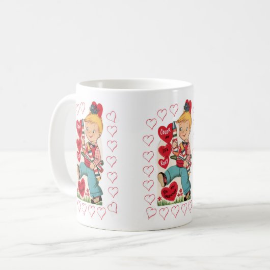 Valentinstag-Tasse Kaffeetasse (Vorderseite Links)