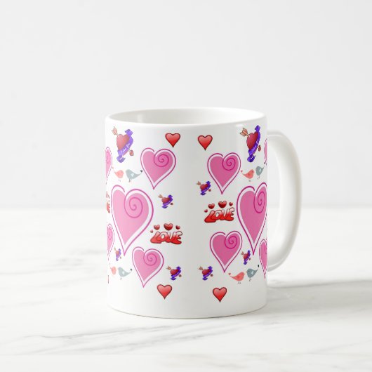 Valentinstag-Tasse Kaffeetasse (VorderseiteRechts)