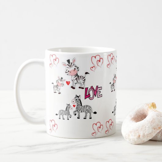 Valentinstag-Tasse Kaffeetasse (Mit Donut)