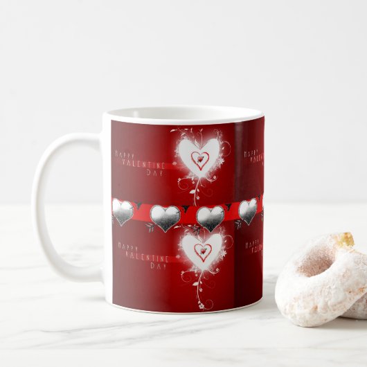 Valentinstag-Tasse Kaffeetasse (Mit Donut)