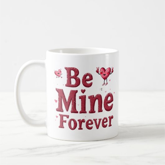 Valentinstag Tasse mit Retro-Design (Links)