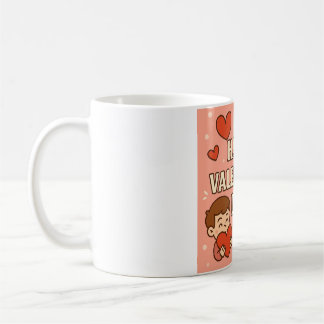 Valentinstag-Tasse mit Spielzeug – Cartoon-Paar & Kaffeetasse
