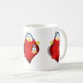 Valentinstag Tasse Pinguin Hearts (VorderseiteRechts)