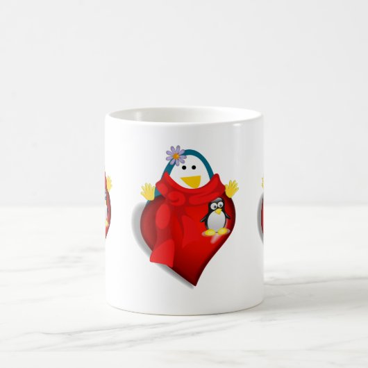 Valentinstag Tasse Pinguin Hearts (Mittel)