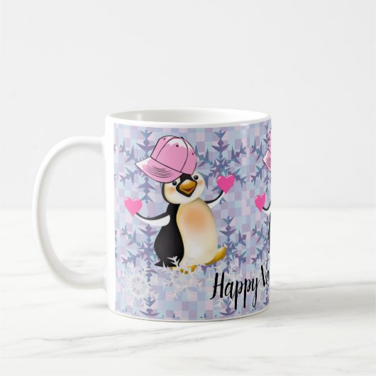 Valentinstag Tasse Pinguin Hearts (Links)