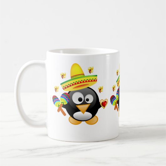 Valentinstag Tasse Pinguin Hearts (Links)
