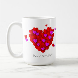 Valentinstag-Tasse 'Romantische Herzen' Kaffeetasse