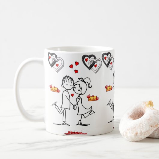 Valentinstag Tasse Tasse (Mit Donut)