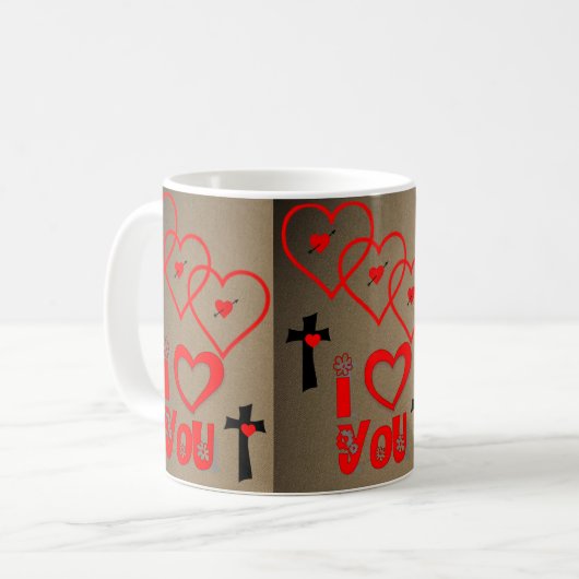 Valentinstag Tasse Tasse (Vorderseite Links)