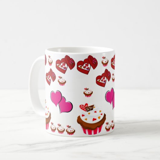 Valentinstag Tasse Tasse (Vorderseite Links)