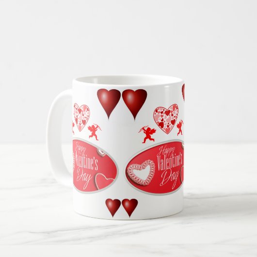 Valentinstag Tasse Tasse (Vorderseite Links)