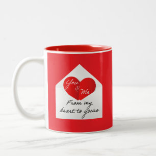 Valentinstag-Tasse Zweifarbige Tasse