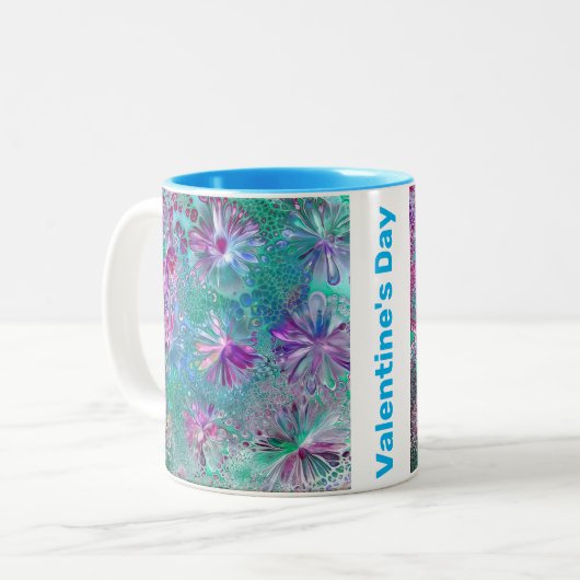 Valentinstag-Tasse Zweifarbige Tasse (Vorderseite Links)