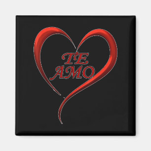Valentinstag Te Amo Spani-Shirt Magnet