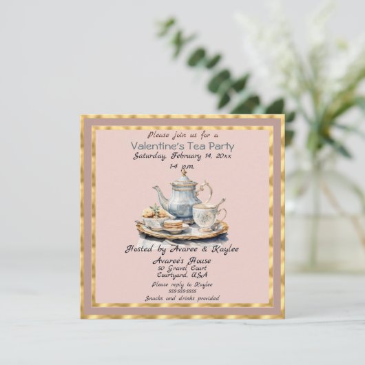 Valentinstag Tea Party (Stehend Vorderseite)