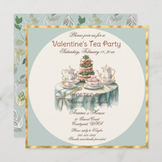 Valentinstag Tea Party (Vorne/Hinten)