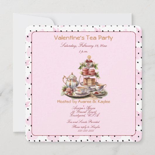 Valentinstag Tea Party (Vorderseite)