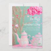 Valentinstag Tea Party Einladung (Vorderseite)