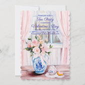 Valentinstag Tea Party Einladung (Vorderseite)