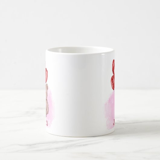 Valentinstag Teddy Bären Herz Kaffeetasse (Mittel)