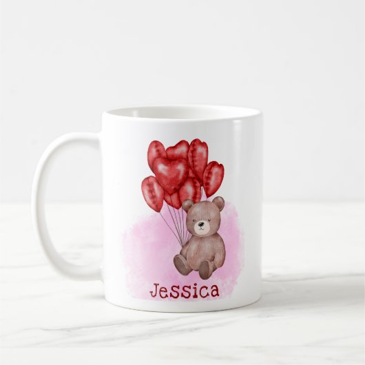 Valentinstag Teddy Bären Herz Kaffeetasse (Links)