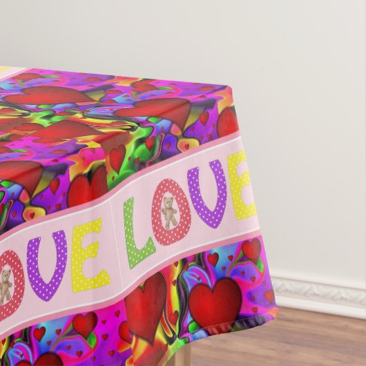 Valentinstag Teddy Bear Tischdecke (Beispiel)