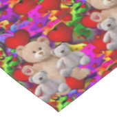Valentinstag Teddy Bear Tischdecke (Schrägansicht)
