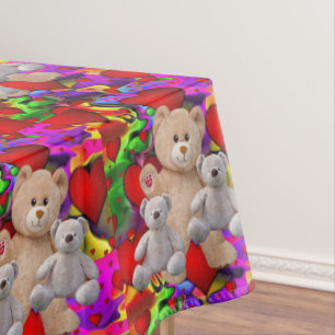 Valentinstag Teddy Bear Tischdecke
