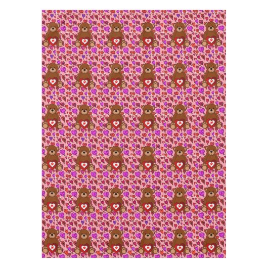 Valentinstag Teddy Bear Tischdecke (Vorderseite)