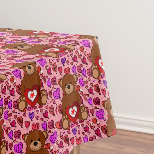 Valentinstag Teddy Bear Tischdecke (Beispiel)