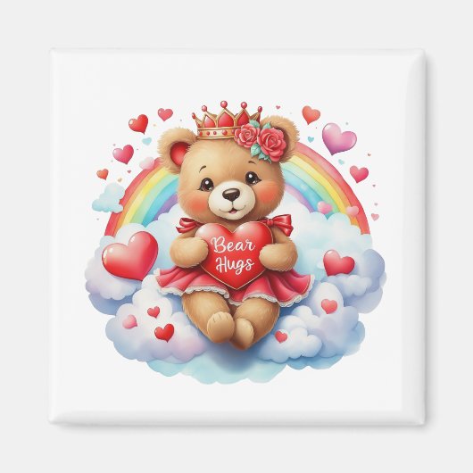 Valentinstag-Teddy-Magnet   Magnet (Vorne)