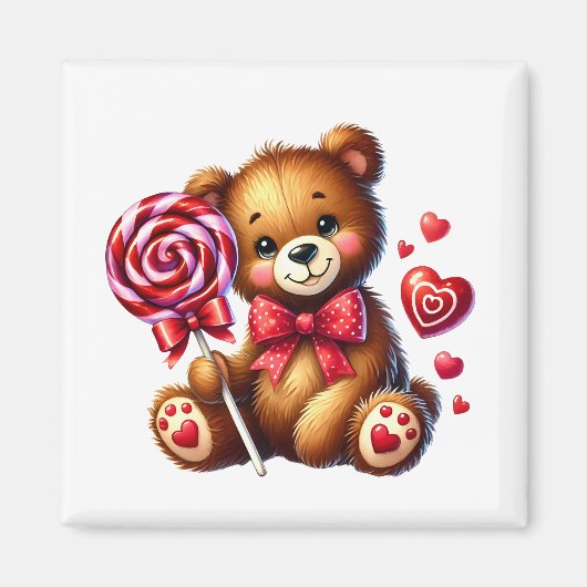 Valentinstag-Teddy-Magnet   Magnet (Vorne)