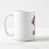 Valentinstag-Teddy mit Herz-Schild Kaffeetasse (Links)