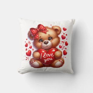 Valentinstag-Teddy-Wurfkissen Kissen