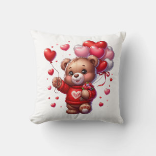 Valentinstag-Teddy-Wurfkissen Kissen