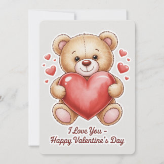 Valentinstag-Teddybär Feiertagskarte