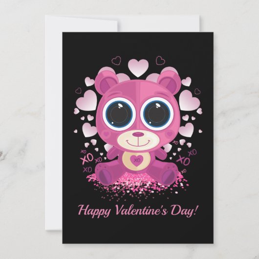 Valentinstag Teddybär Feiertagskarte (Vorderseite)