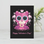 Valentinstag Teddybär Feiertagskarte (Stehend Vorderseite)