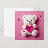 Valentinstag Teddybär Feiertagskarte (Vorne/Hinten)