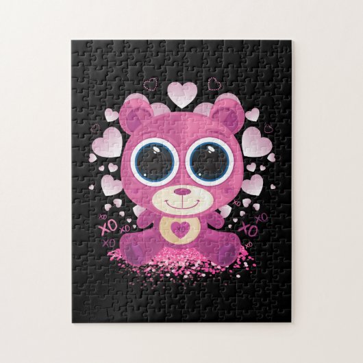 Valentinstag Teddybär Puzzle (Vertikal)