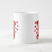 Valentinstag-Teddybär-Tasse Jumbo-Tasse (Vorderseite)