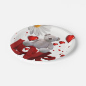 Valentinstag, Teddybär, Teller (Schrägansicht)