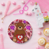 Valentinstag, Teddybär, Teller (Party)