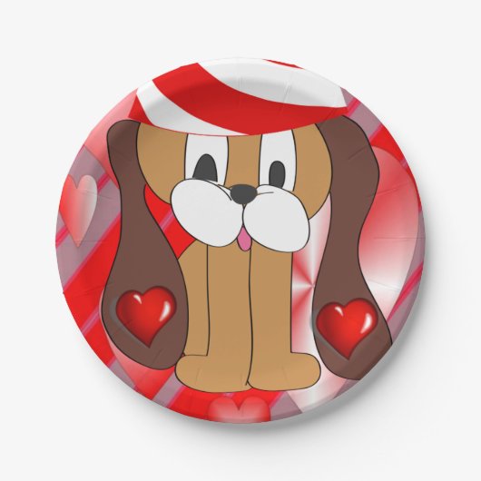 Valentinstag, Teller (Vorderseite)