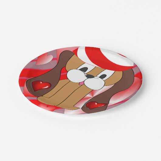 Valentinstag, Teller (Schrägansicht)