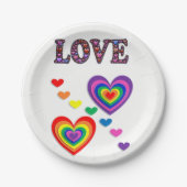 Valentinstag, Teller, Liebe Pappteller (Vorderseite)